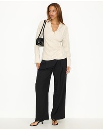 Dazie - Latte Asymmetrical Shirt