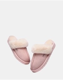 EVERAU - Australian Shepherd Ugg Muffin Slipper Cow Suede Upper House Shoes