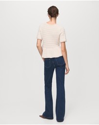 M.N.G - Textured Sweater With Ruffles