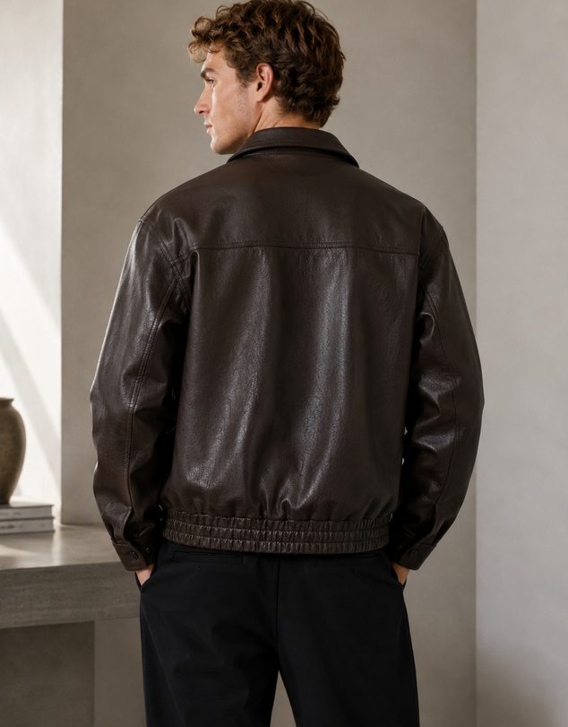 KAJA Clothing - Hudson Leather Bomber Jacket