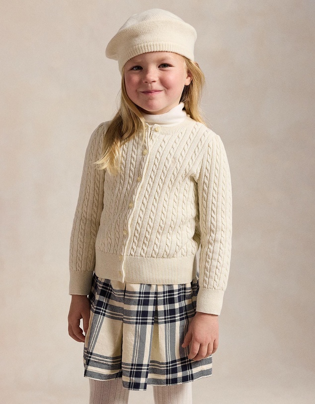 Polo Ralph Lauren - Metallic Mini-Cable Cardigan - ICONIC EXCLUSIVE - Kids