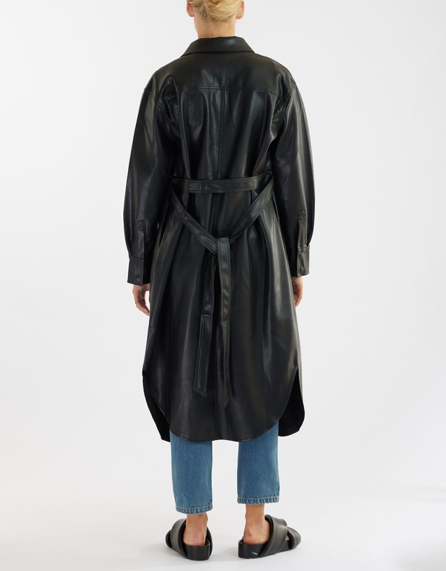 Amelius - Bolt Vegan Leather Shirt Dress