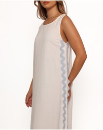 Petal & Pup - Lennie Midi Dress - Cream Blue