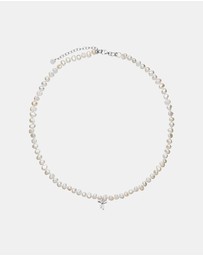 Karen Walker - Petite Bow with Pearls Necklace
