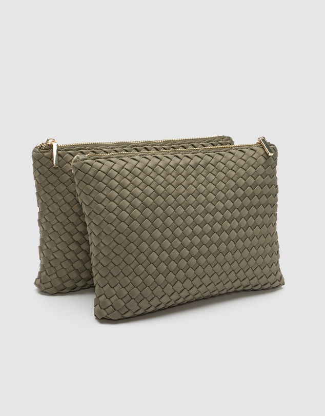 Seed Heritage - Woven Textured Multi Pocket Bag