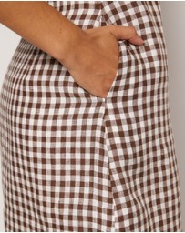 AERE - Nolana Gingham Shift Mini Dress