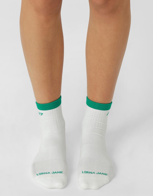Lorna Jane - Summer Stripe Quarter Crew Socks