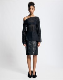 Lover - Layla LS Asymmetric Sheer Top