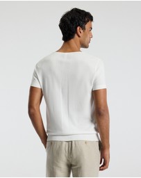 Calibre - Short Sleeve Tech Henley Ivory