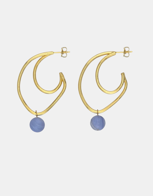 Sonne Jewellery - Bella Blue Lace Agate Earrings