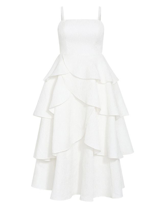 City Chic - Elizabeth Tiered Frill Maxi Dress