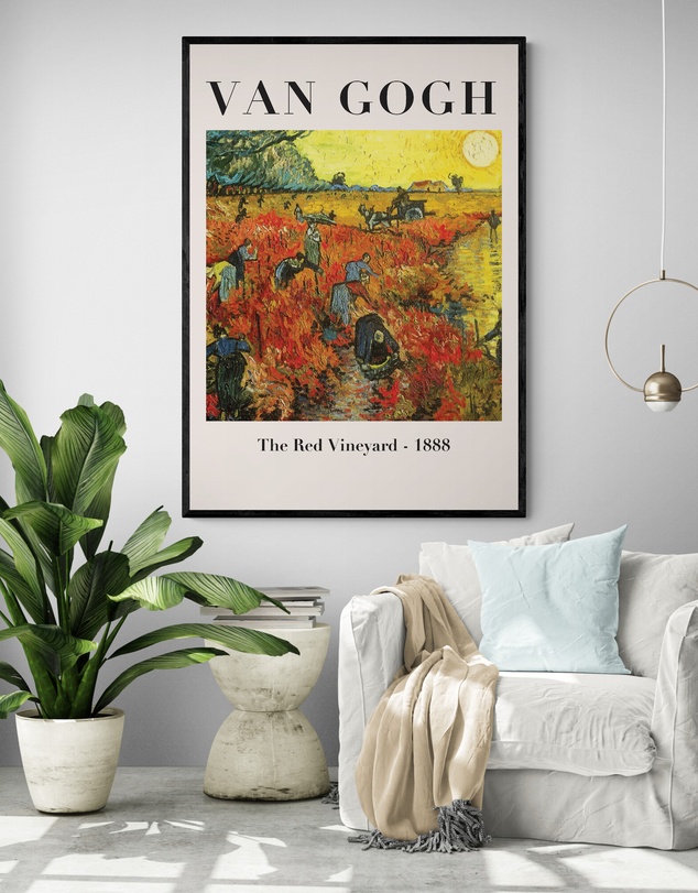 Inka Arthouse - The Red Vineyard by Van Gogh Art Print