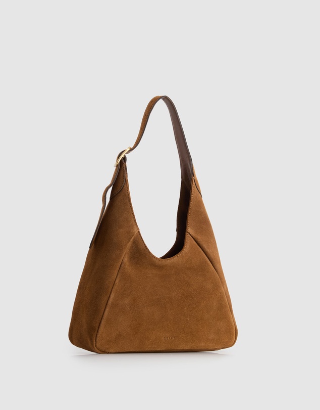 Evity - Alexa Leather Small Suede Hobo Bag