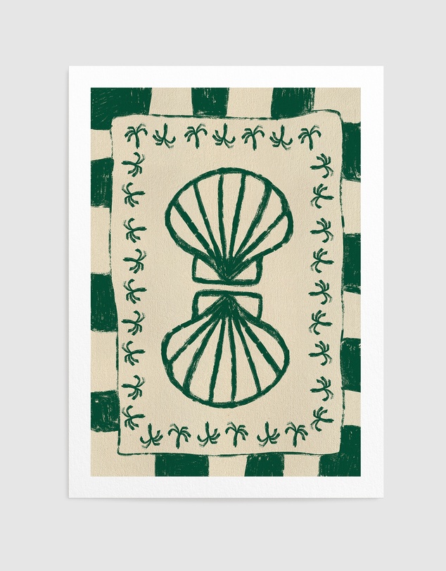 Olive et Oriel - Seashell Symphony by Shatha Al Dafai Art Print