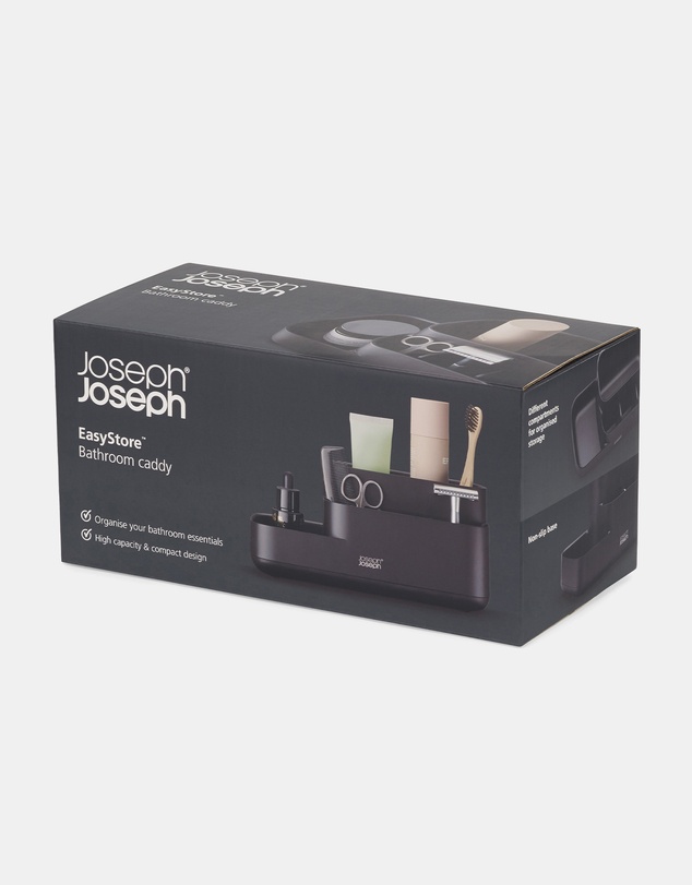Joseph Joseph - EasyStore™ Bathroom Caddy with Matt Black Finish