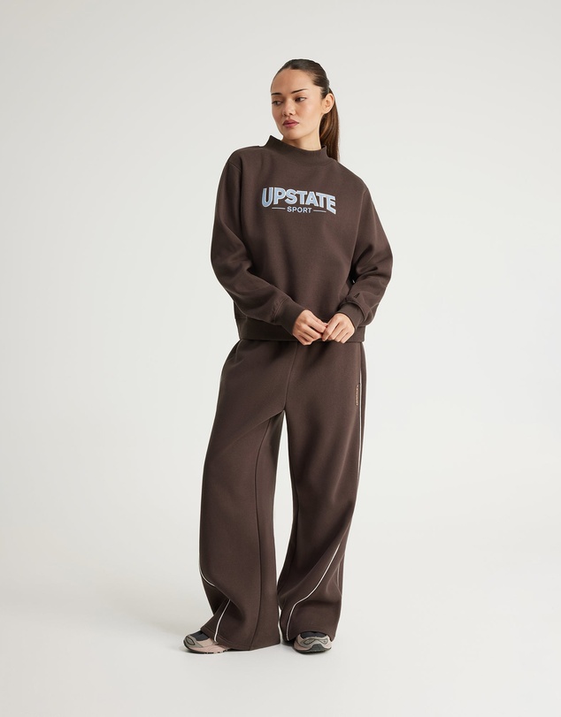 Upstate - College Mock Neck - Espresso