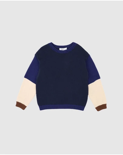 Bebe by Minihaha - Jake Block Knitted Jumper - Kids
