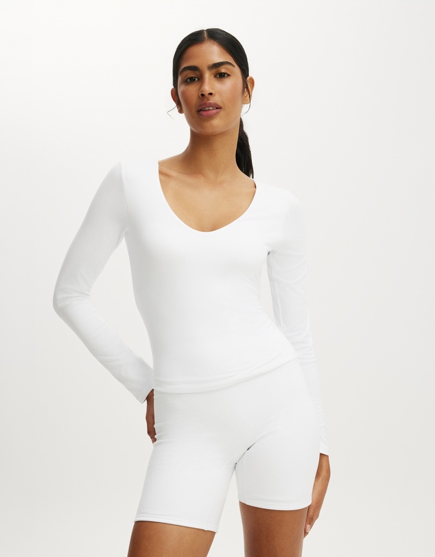 Cotton On Body Active - Ultra Soft Scoop Neck Long Sleeve Top