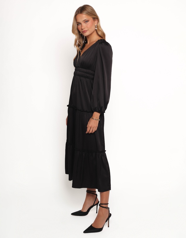 Petal & Pup - Rowen Long Sleeve Maxi Dress - Black