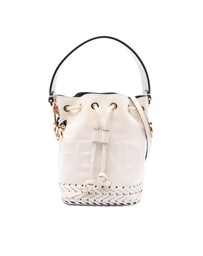 Pre-Loved by Azura Reborn - Pre-Loved Mini Embossed Leather Whipstitch Mon Tresor Bucket Bag