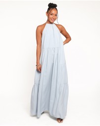 Petal & Pup - Eimear Halterneck Maxi Dress - Blue