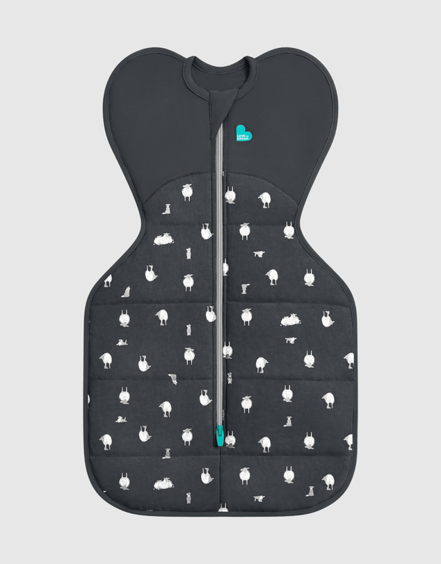 Love to Dream - Swaddle Up™ Original 2.5 TOG Quilted Organic Cotton & Merino Lamb's Best Friend Charcoal
