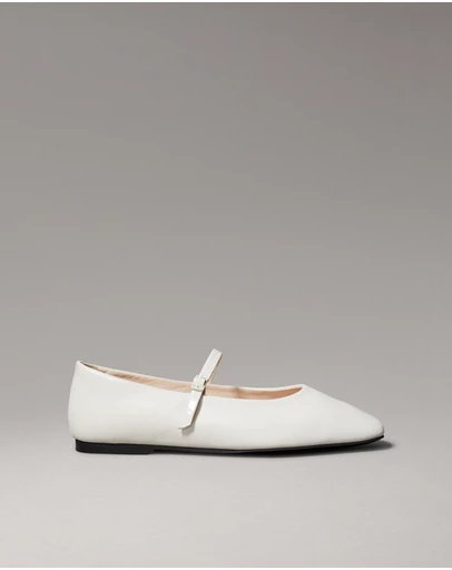 Calvin Klein - Leather Mary Jane Ballerinas
