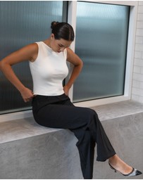 Lydan The Label - Boat Neckline Knit Top