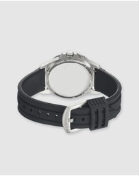 Maxum - Prince Black Dial & Silicone Band & Silver Tone Case