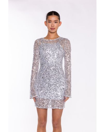 SILVER SEQUIN MESH