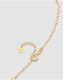 Elli Jewelry - Necklace Women Elegant White Shell Pearl 925 Sterling Silver Gold Plated
