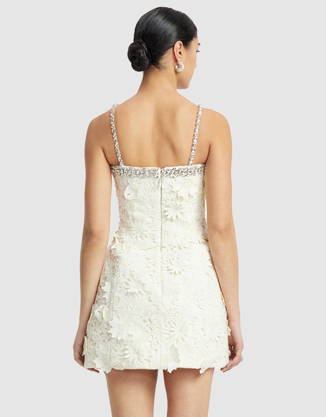 LEO LIN - Sophia Embellished Lace Mini Dress