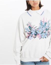 Vintage by The Real Deal - Pre Loved - Vintage 1992 Wildflower Collared Sweatshirt