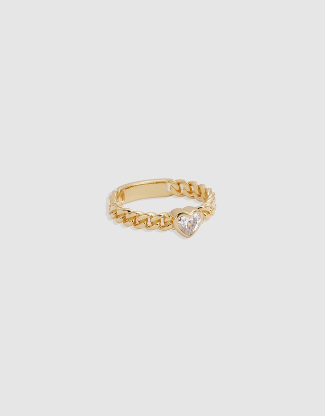 By Charlotte - Radiant Heart Engravable Ring