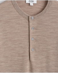 COS - Wool-Blend Henley Top
