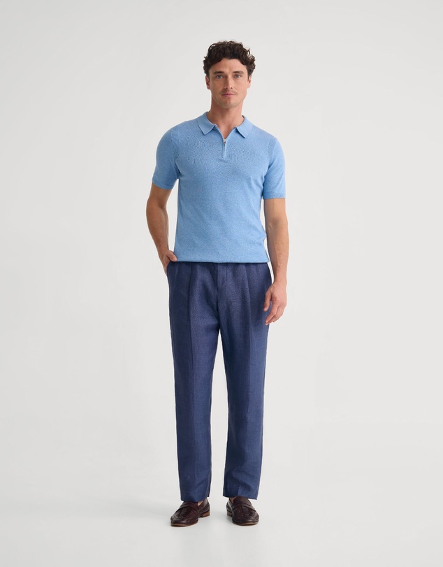 Oxford - Otis Zip Neck Knitted Polo