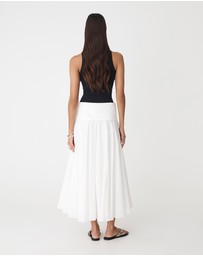 Forcast - Deb Cotton Midi Full Skirt