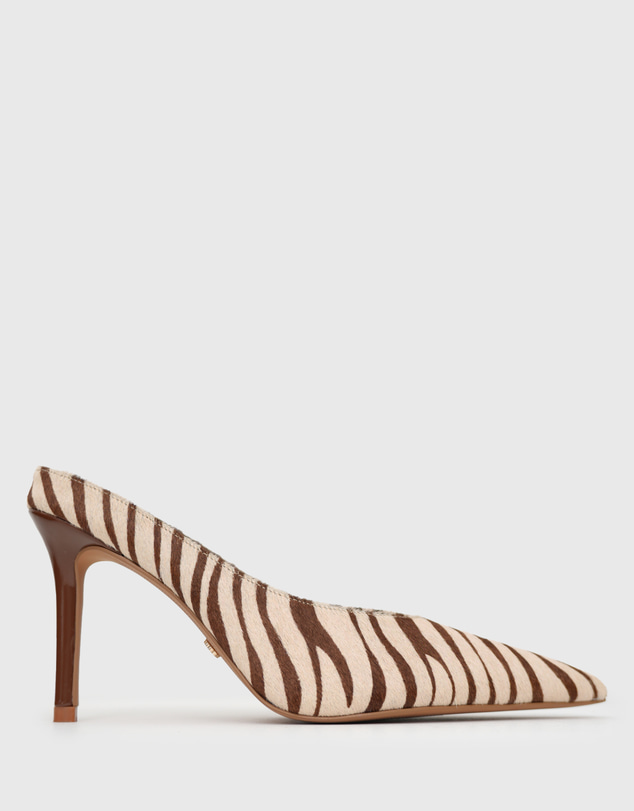 Betts - Matcha Leather High Stiletto Mules