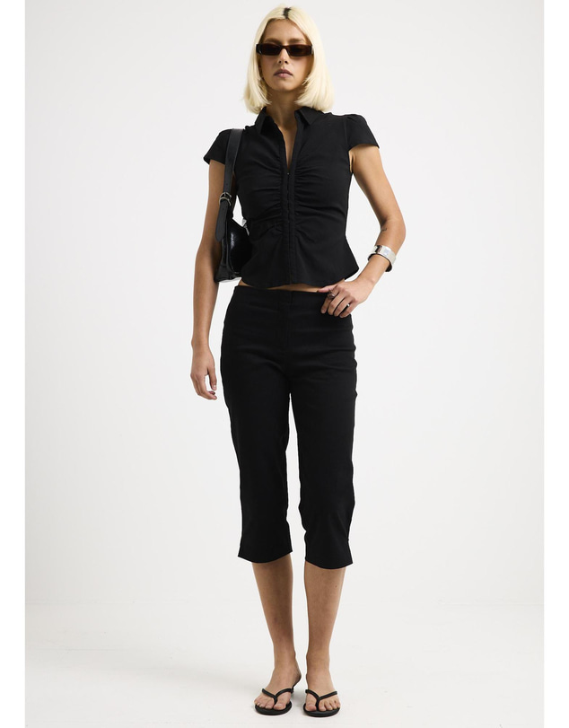 Insight - Cassia Short Sleeve Gather Shirt
