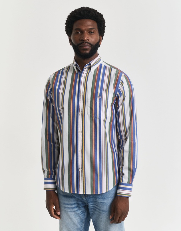 Gant - Regular Fit Multi Striped Classic Poplin Shirt