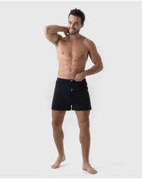 Coast Clothing - 2 Pack Knit Boxers - Black
