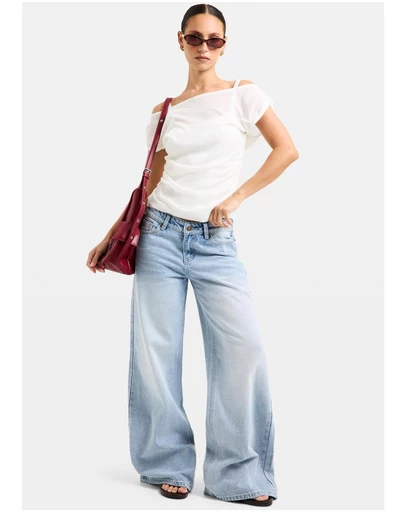 Neon Hart - Cindy Low Wide Denim Jeans