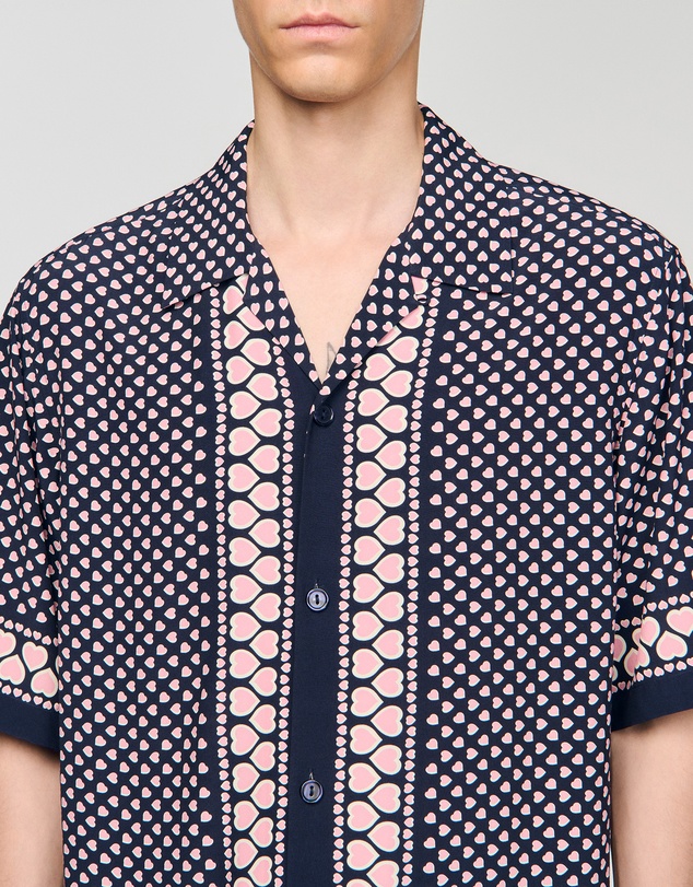 Sandro - All Over Coeur Mc Shirt