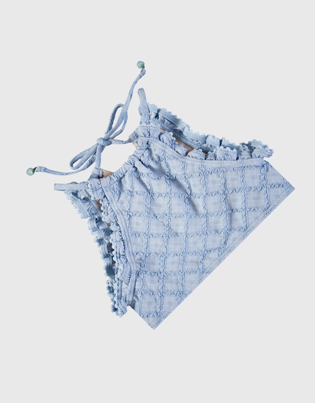 Aqua Blu Kids - Stepping Stones Blue Halter Neck Bikini Set - Kids