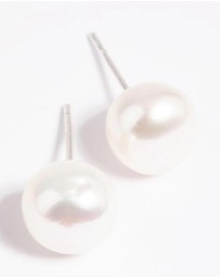 Lovisa - Sterling Silver Freshwater Pearl 10mm Stud Earrings