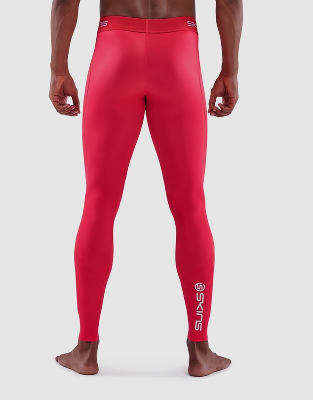 SKINS - SKINS Compression Men's Series-1 Running/Gym Long Tight Activewear Red