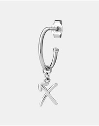 Karen Walker - X Initial Love Letter Hoop