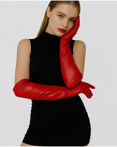 High Heel Jungle - Florence Lambskin Leather Opera Length Gloves