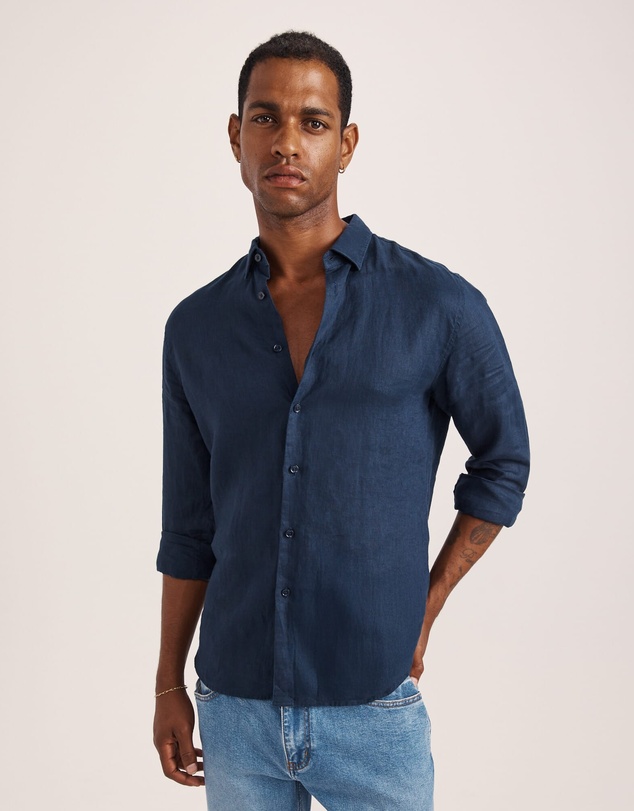 SABA - Anderson Long Sleeve Classic Linen Shirt