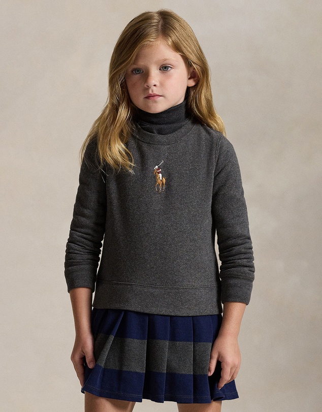 Polo Ralph Lauren - Big Pony Fleece Sweatshirt Dress - ICONIC EXCLUSIVE - Babies-Kids